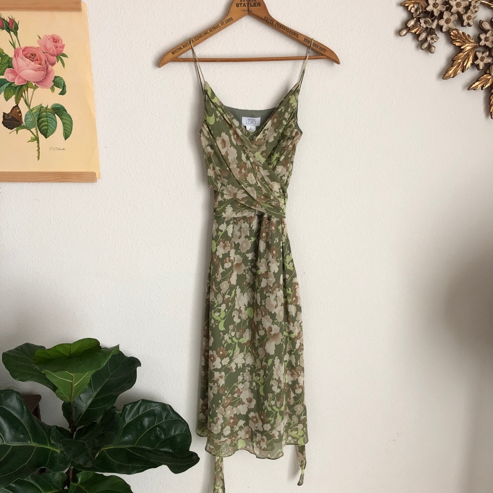 LOFT Silk Convertible Sash Tie Dress - Picture 4 of 8